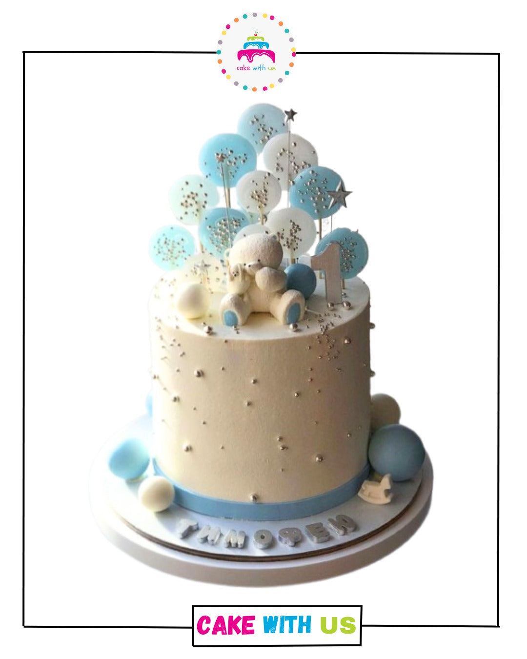 Baby Boy First Birthday Cake 2