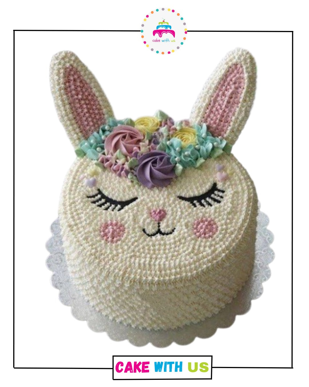 Bunny Cream Cake For Girls 1