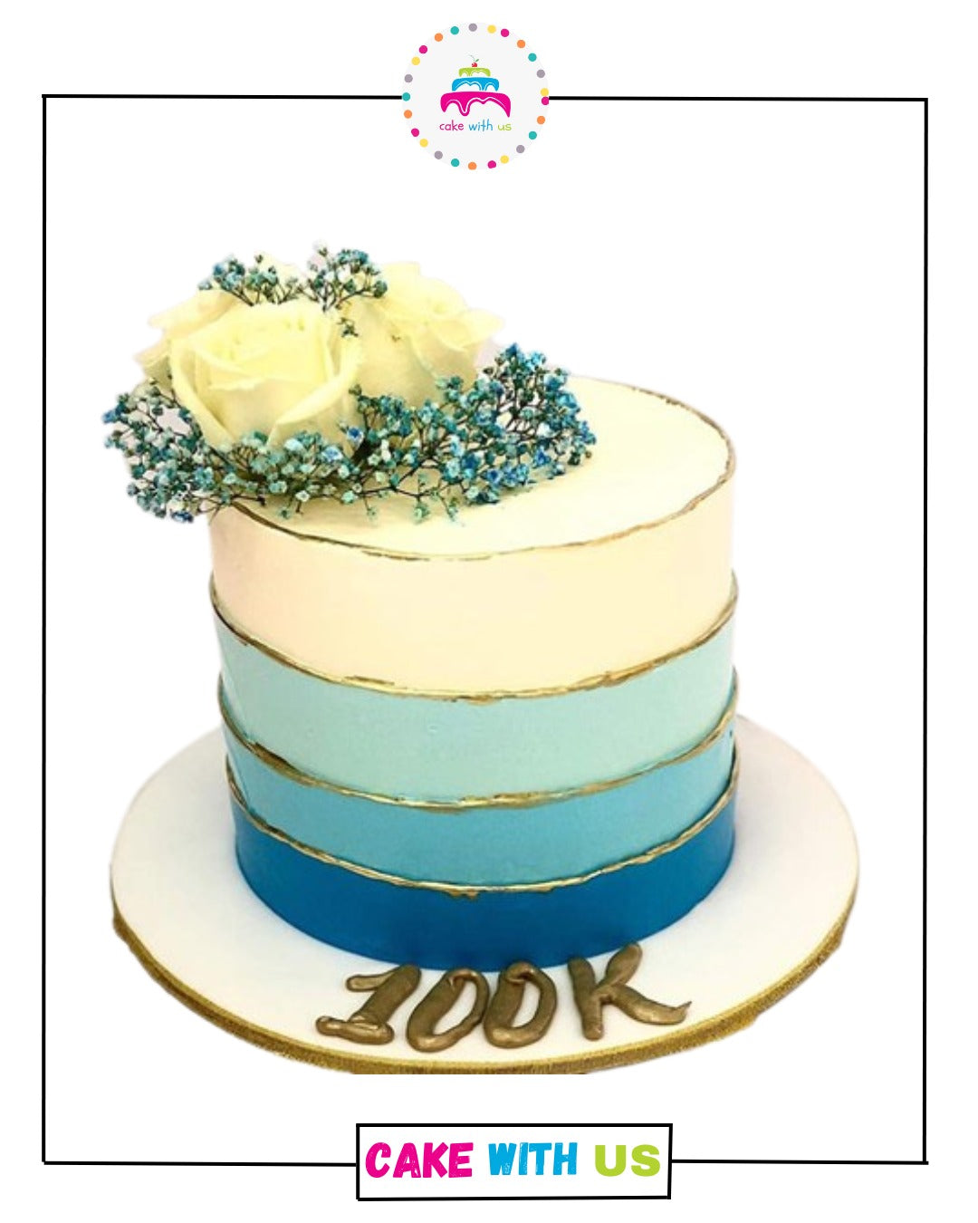 Golden Blue Sky Cake