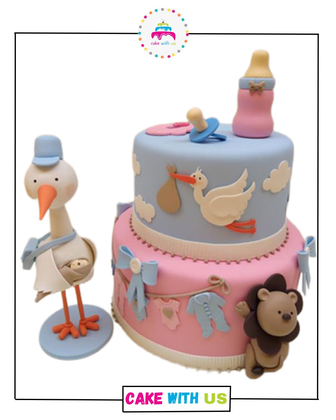 Little He or She Coming Cake