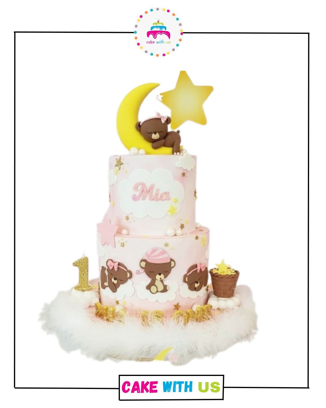 Sleepy Bear Cake For Girls