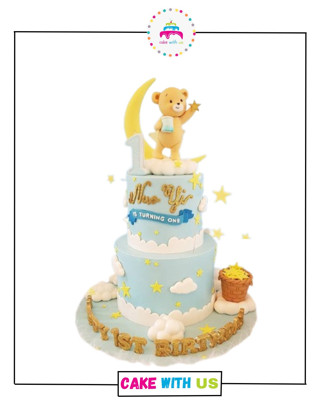 Twinkle Little Star Bear Cake