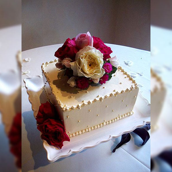Single Tier Wedding Cake