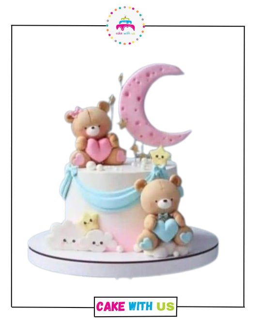 Teddy Moon Cake For Girls