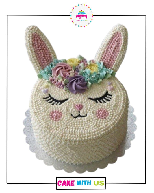 Bunny Cream Cake For Girls 1