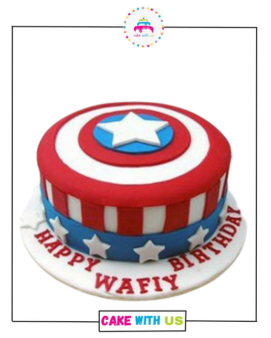 Captain America Shield Cake