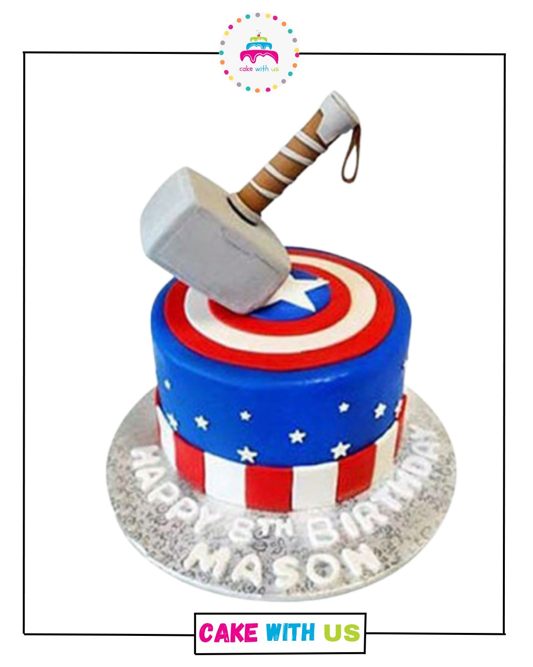 Captain America & thor stack cake
