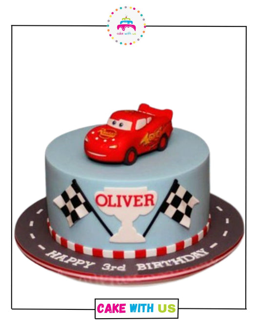 Cars Winner Trophy Cake