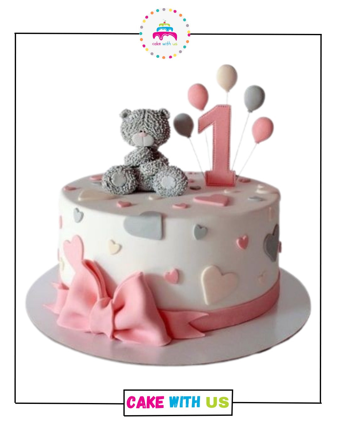 Cute Bear Balloon Cake For Kids