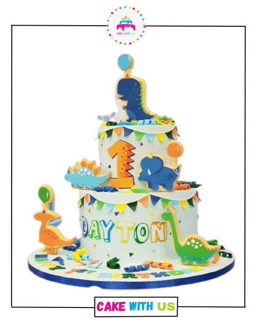 Dinosaur Age Birthday Cake