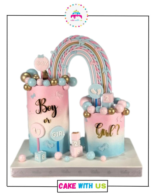 Gender Reveal Cake 5