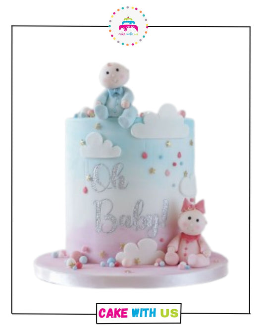 Gender Reveal Cake 6