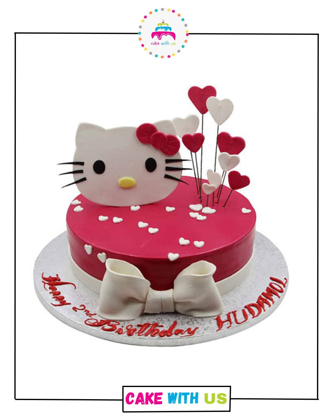 Hello Kitty Hearts Cake