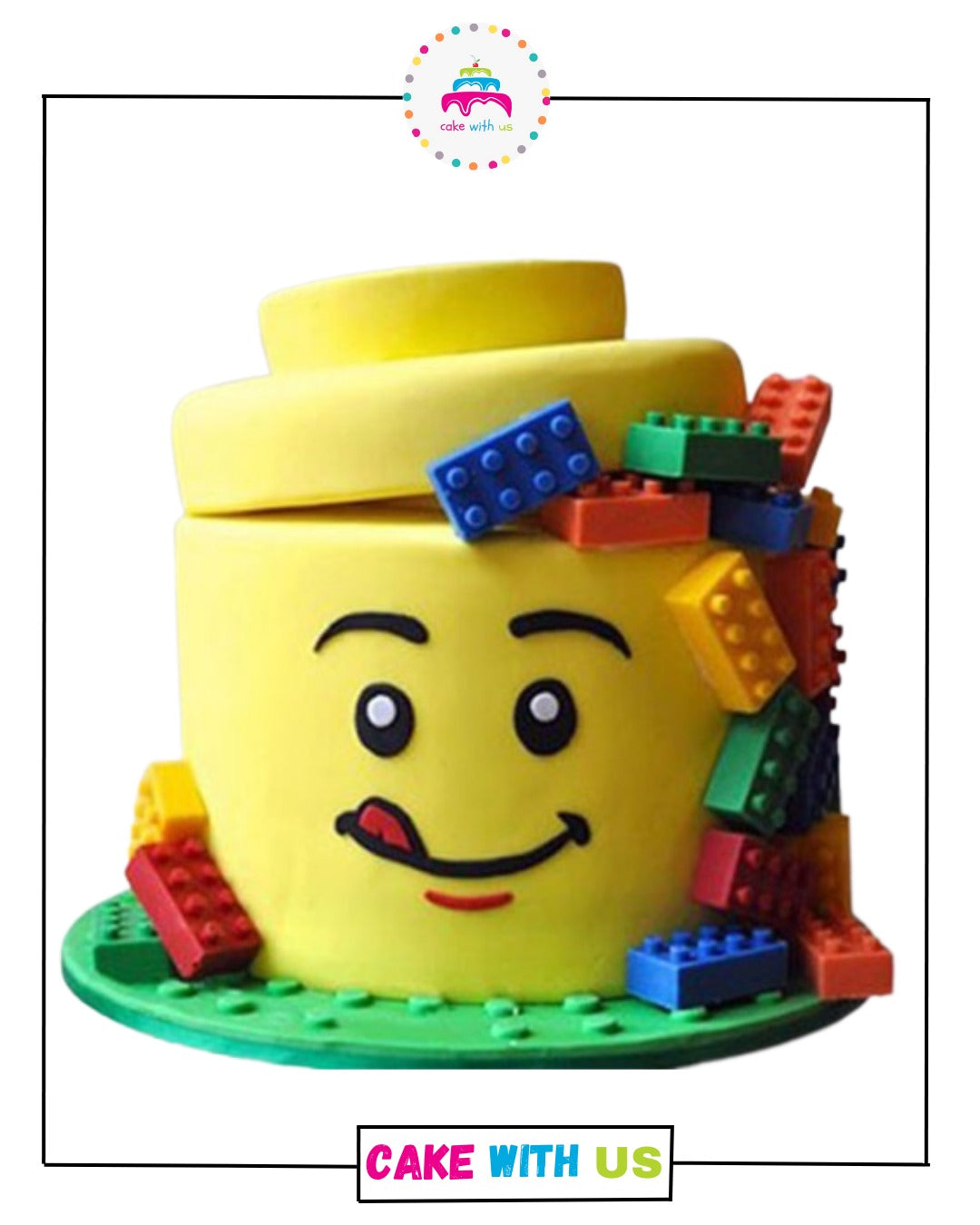 Lego Head Cake