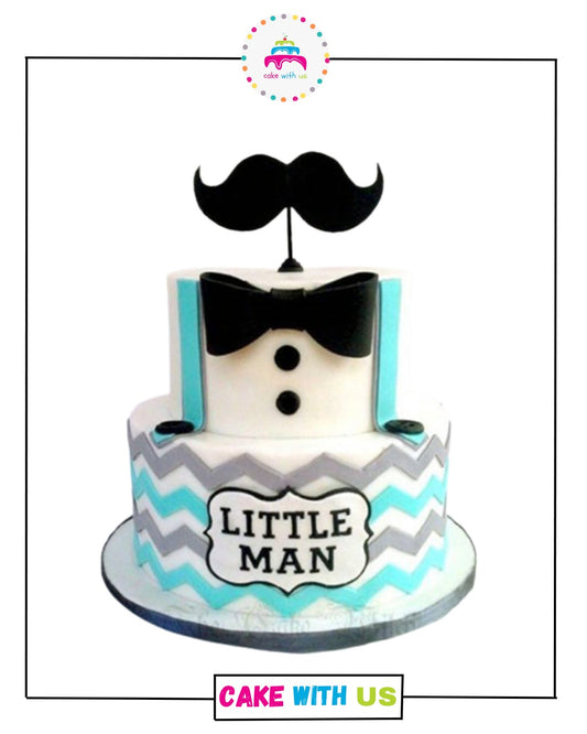 Little Man Moustache Cake