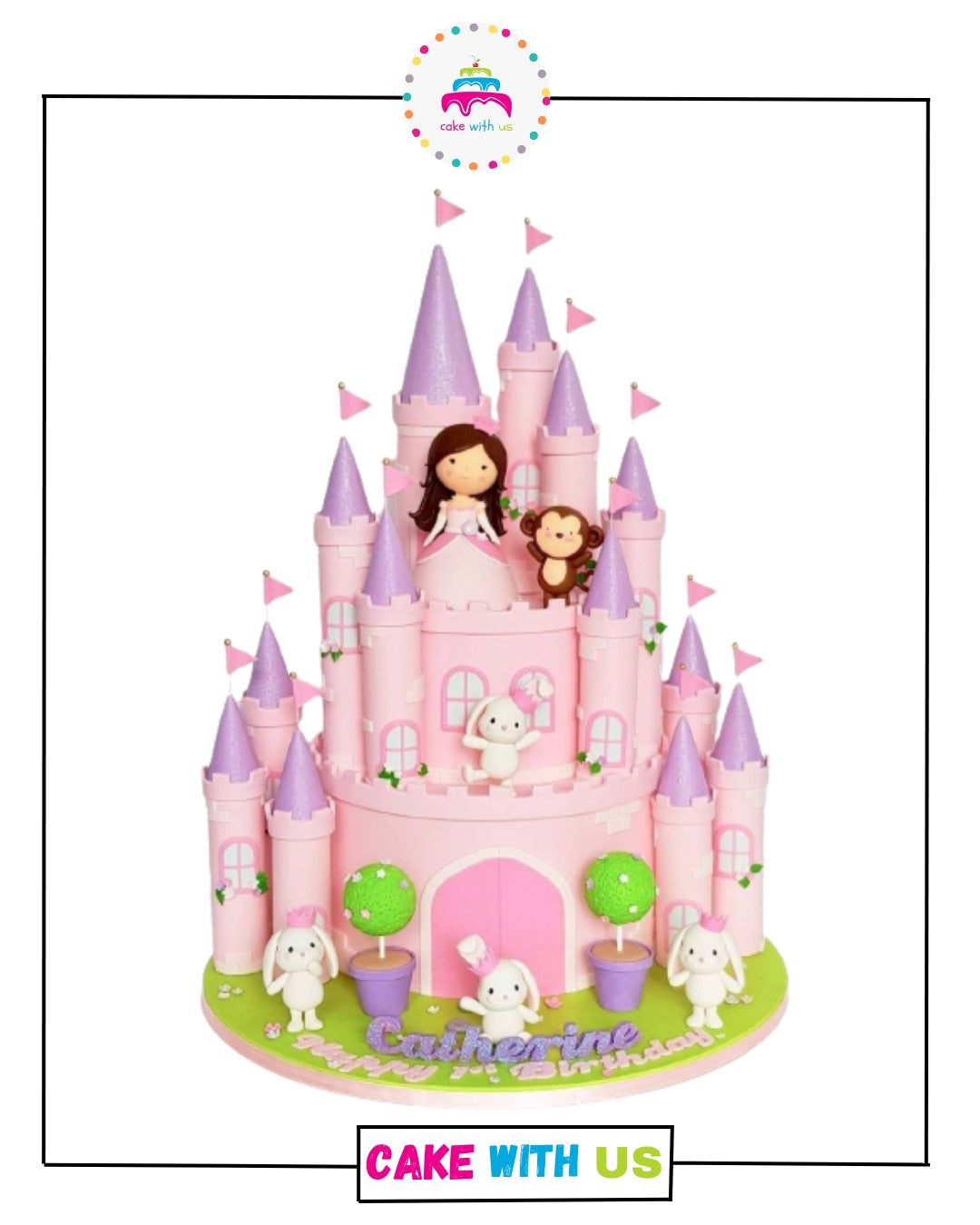 Pink Castle Cake For Girls