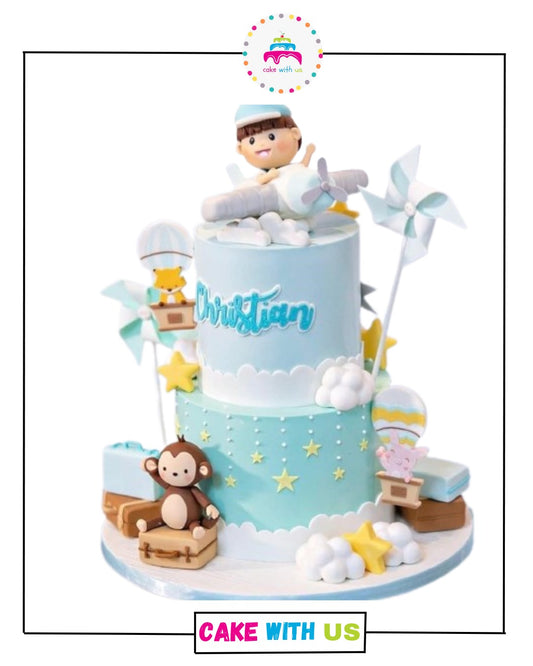 Plane Pilot Cake For Boys