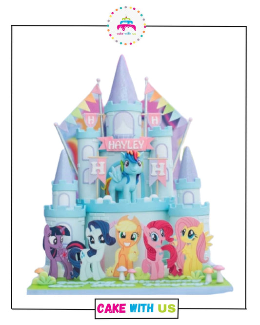 Pony Castle Cake For Girls