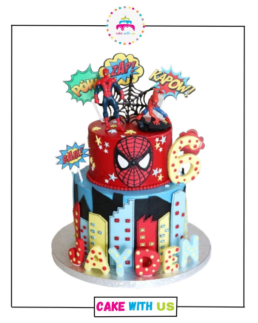 Spiderman Action Cake For Boys
