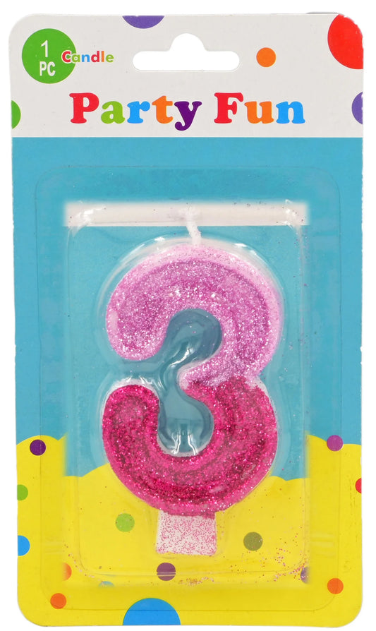 Birthday Age 3 Candle